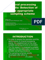 Mineral Processing Circuits - Detection of The Appropriate Sampling Scheme