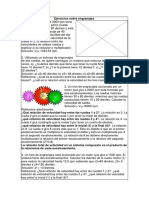 Ejercicios sobre relaciones de velocidad en sistemas de engranajes y poleas