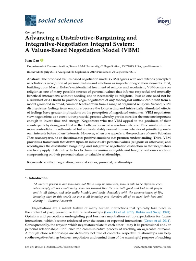 Negotiation | PDF | Negotiation | Interpersonal Relationships