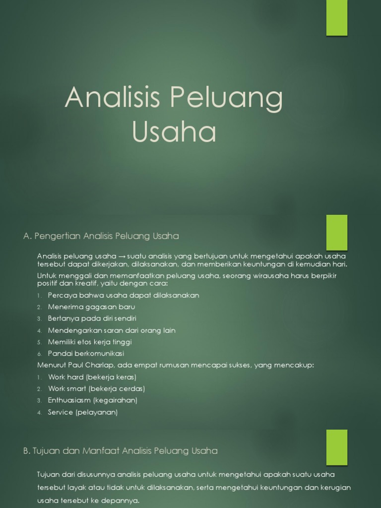 Analisis Peluang Usaha