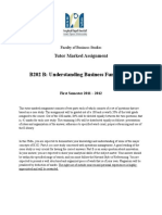 B202 B: Understanding Business Functions II: Tutor Marked Assignment