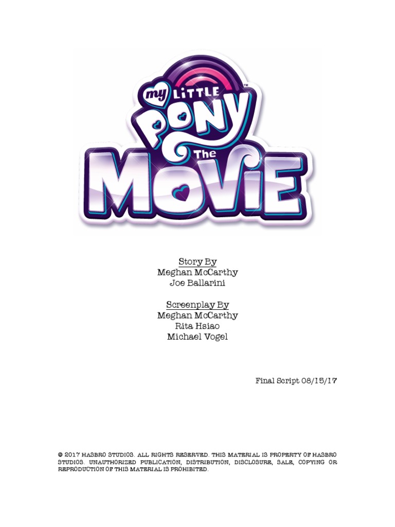 MLP The Movie Script | PDF | Leisure | Nature