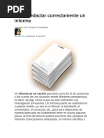 Cómo redactar un informe: guía y ejemplo | PDF | Información ...