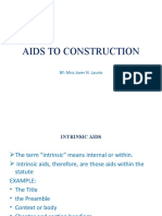 Aids To Construction: BY: Miss Jover N. Laurio