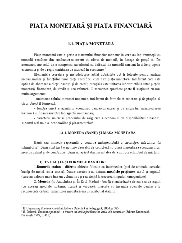 Piata Si Piata Financiara PDF