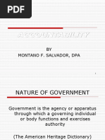 Accountability: BY Montano F. Salvador, Dpa