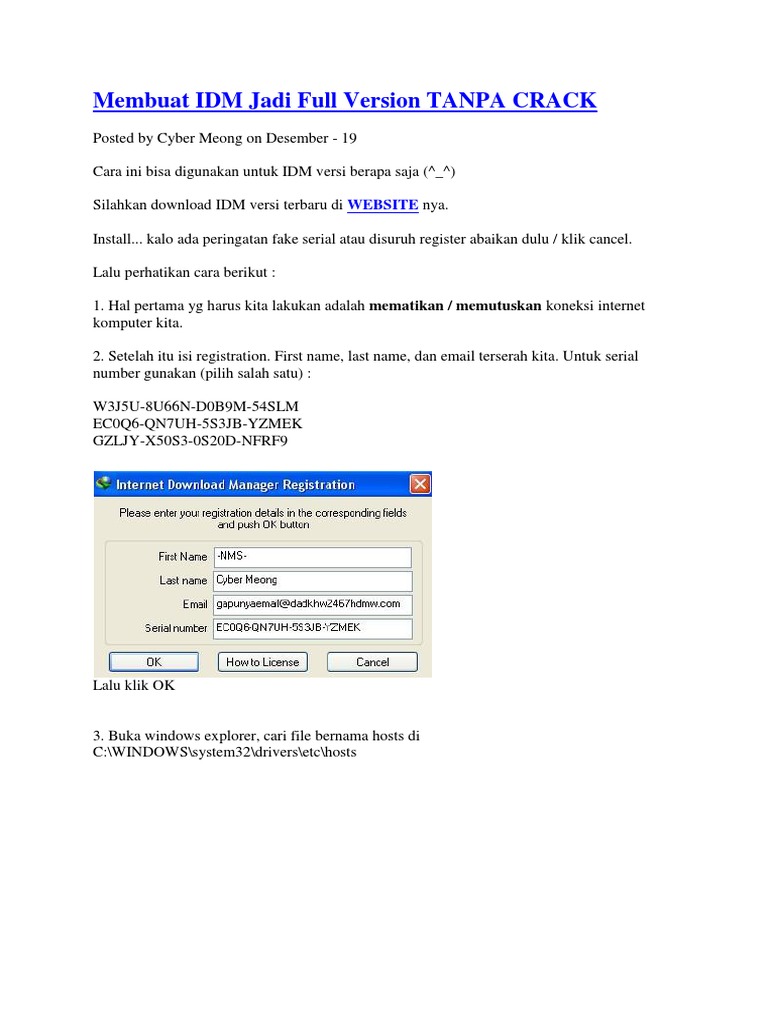 Cara Membuat Idm Full Version Pdf