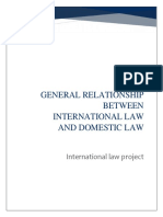 Relationship Between International Law and Domestic Law