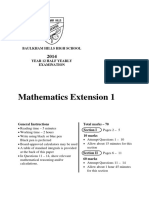 Baulkham Hills 2008 Maths Extension 1 Trial