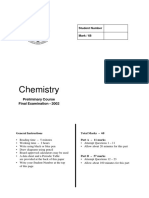 James Ruse 2002 Chemistry Prelim Yearly & Solutions