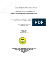 Rancangan Pembelajaran Akidah Akhlak