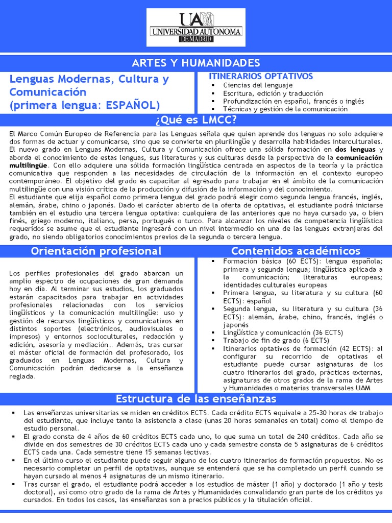 LMCC Espanol | PDF | Comunicación | Lingüística