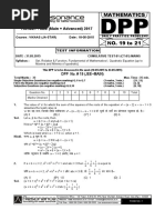 XI Maths DPP (08) - Set - Relations - Functions + Basic Maths + Quadratic Equation