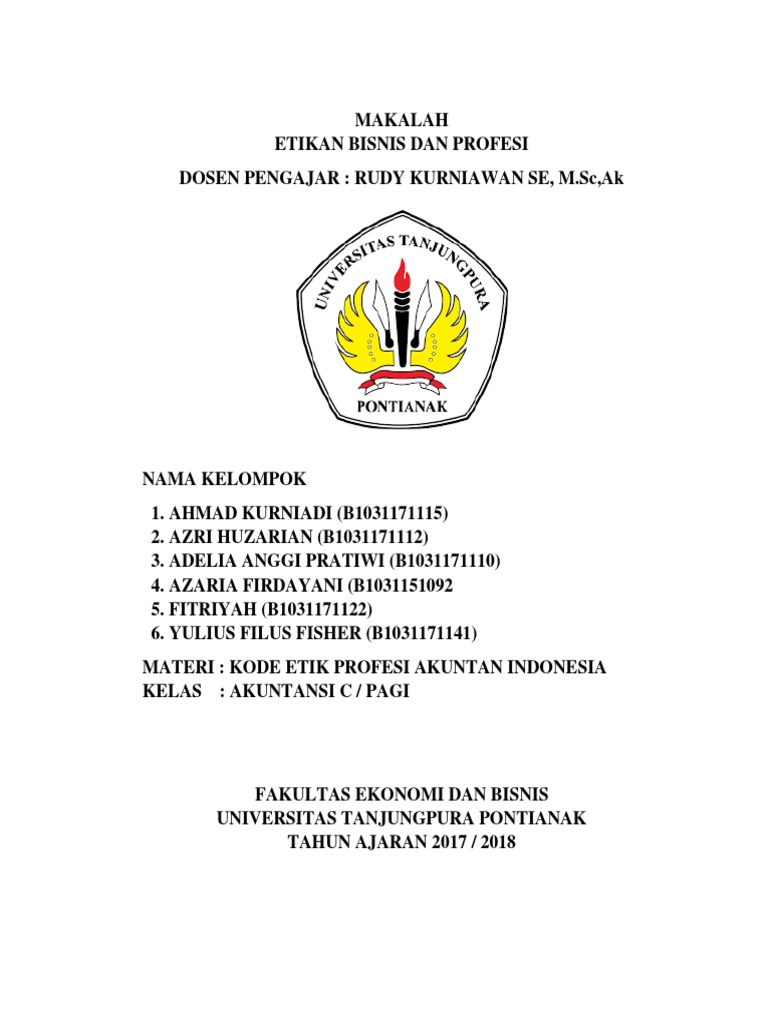 Makalah Profesi Akuntansi