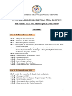 Programa Da CNEFD-2018