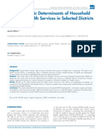 Socio-Economic Determinants of Household Access To Health Services in Selected Districts of Punjab