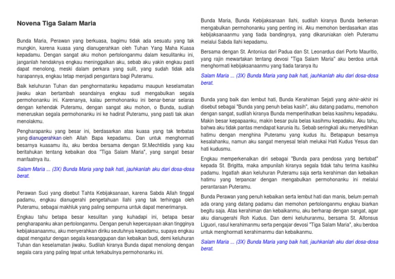 35+ Doa 3 Salam Maria PNG