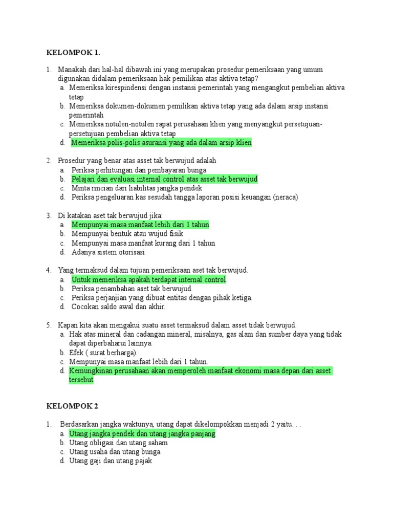 Soal Dan Jawaban Audit