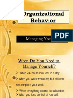 Organizational Behavior: Managing Yourself