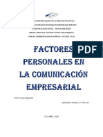 Factoes Personales en La Comunicacion Empresarial.