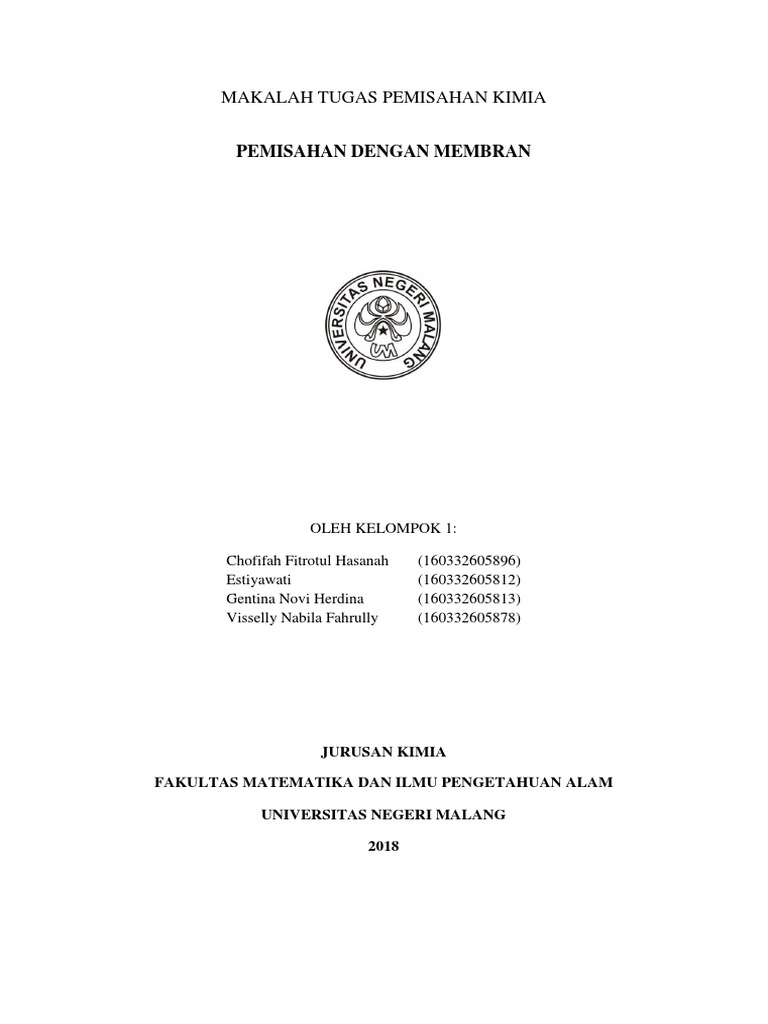 Makalah Tugas Pemisahan Kimia