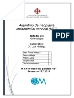 Algoritmo del tratamiento de neoplasia intraepitelial cervical (NIC)