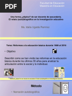 Una forma ¿atípica? De ser docente en secundaria. El relato (auto)biográfico en la investigación educativa
