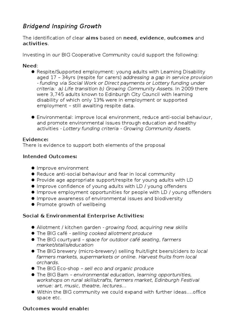 Possible Uses | PDF | Social Enterprise | Employment