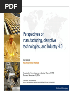 Perspectives On Manufacturing, Disruptive Technologies, and Industry 4.0