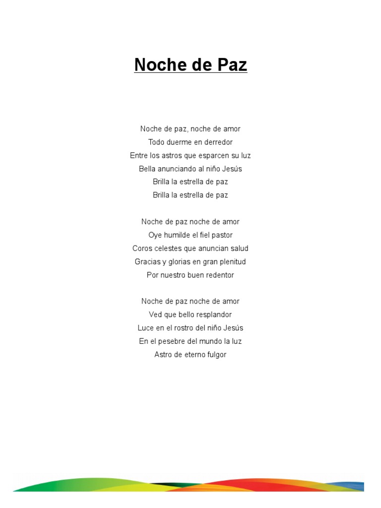 Letra de "Noche de Paz" | PDF