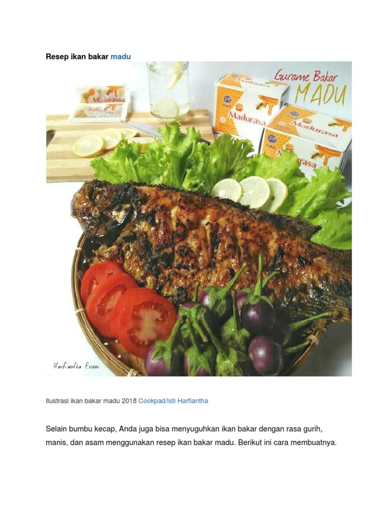 Resep Bumbu Ikan Bakar Madu - Voal Motif