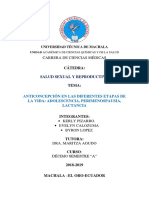  Anticonceptivos Adolescente Perimenopausia Lactancia