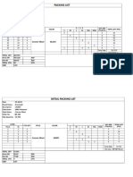 Packing List Format