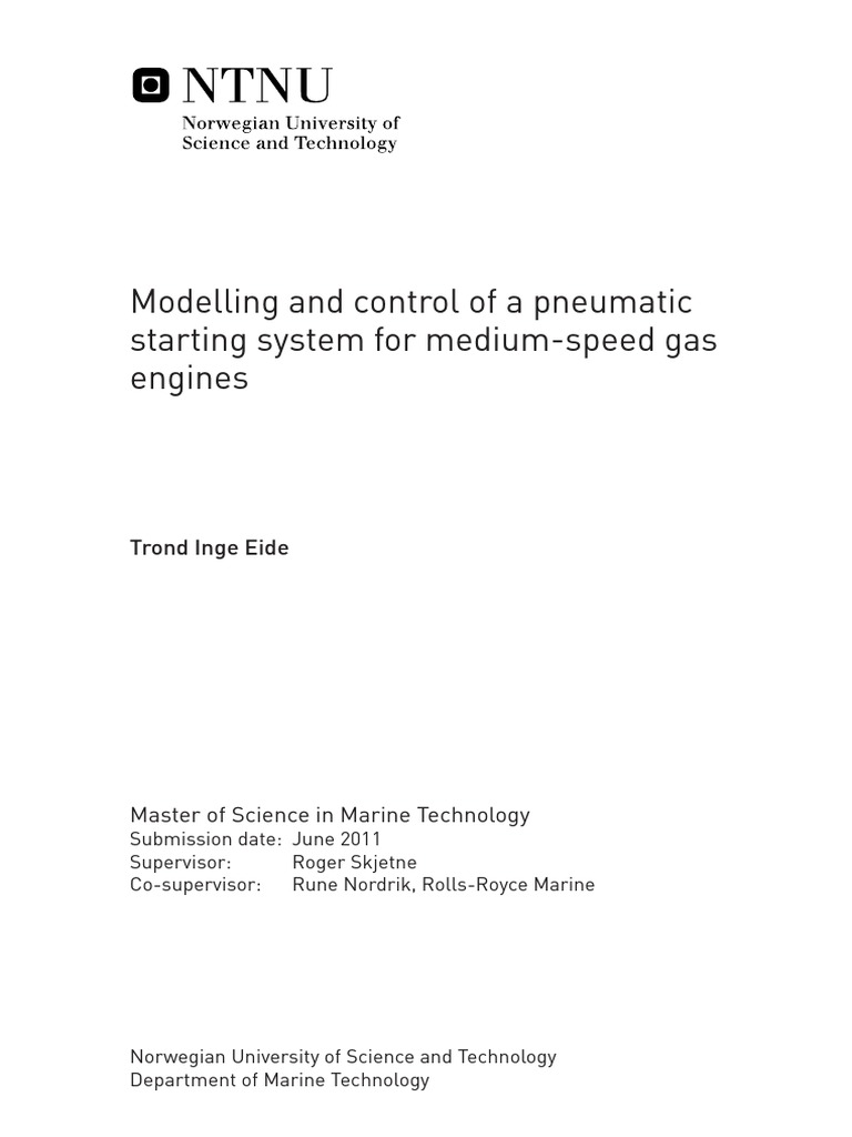 Marine Gas Engine Starting System Model | PDF | Internal Combustion ...
