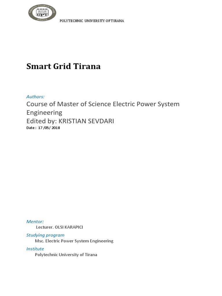 Smart Grid Project for Engineering Students | PDF | Electrical Grid ...