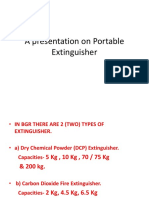 A Presentation On Portable Extinguisher