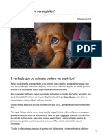 Os Animais Podem Ver Espíritos