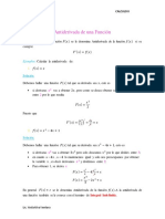 Antiderivada de Una Función