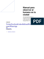 Manual Para Observar Al Humano en La Ciudad