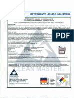 MSDS Detergente Liquido Industrial PDF