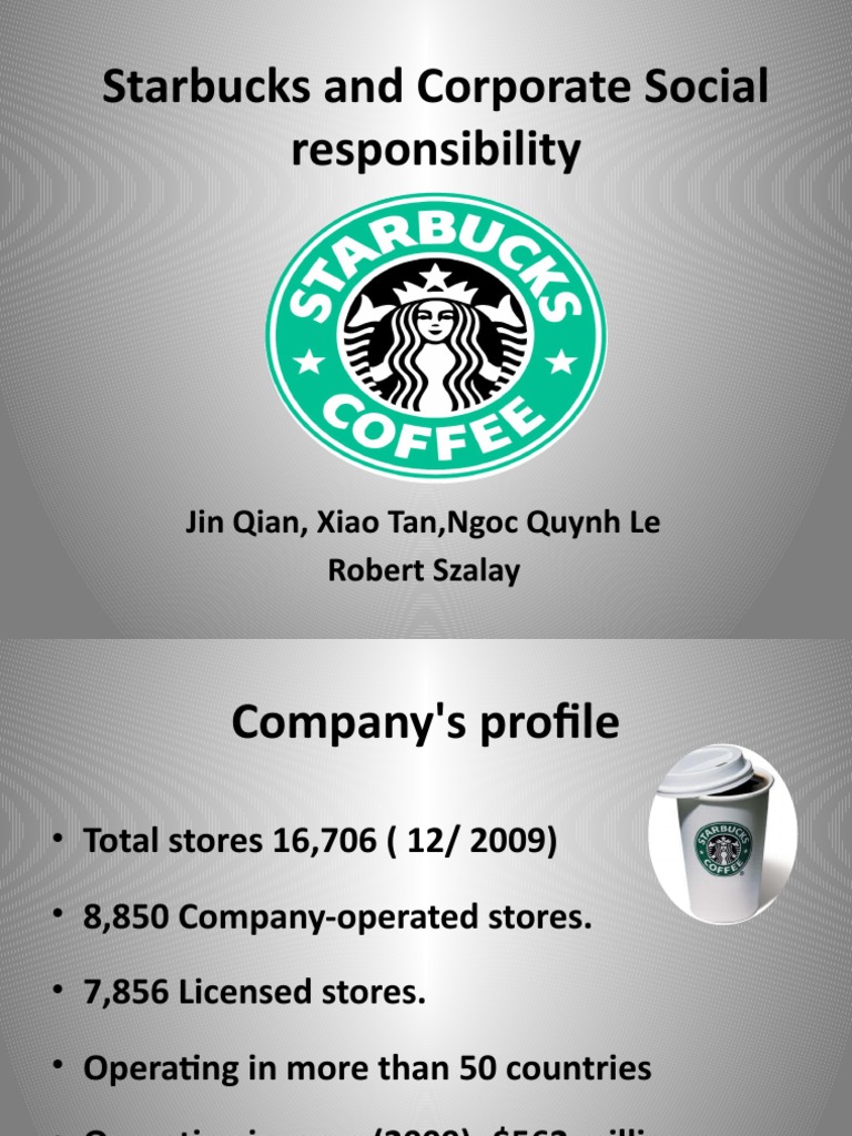 Starbucks' Corporate Social Responsibility Efforts | PDF | Starbucks ...