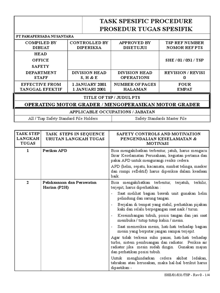 Motor Grader Operating Pdf