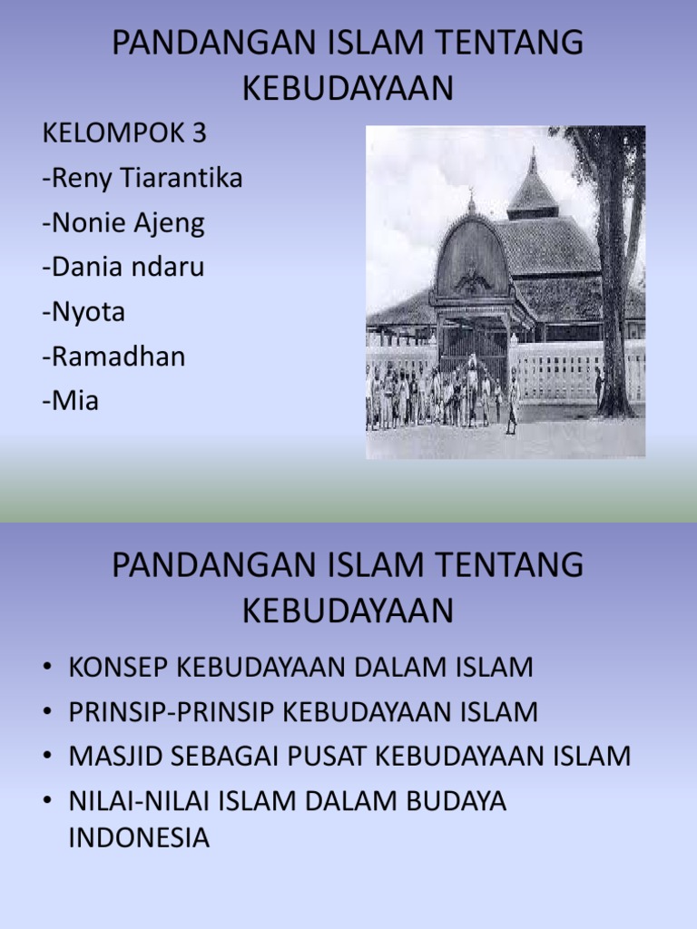 Pandangan Islam Tentang Kebudayaan Pdf