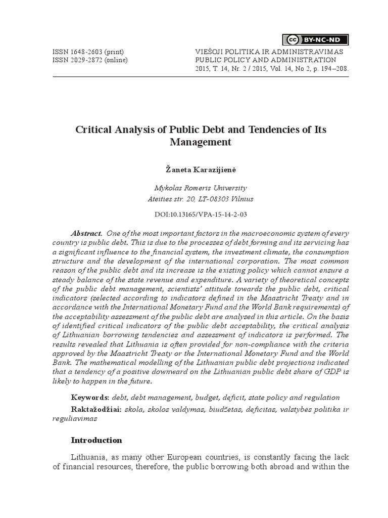 Public Debts PDF | PDF | Government Debt | Government Budget Balance