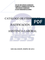 Catlogo de Cdigos de Justificacin Mayo 2012 PDF