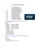 Parts Checklist For The Swede Kit: Resistors