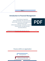 Introduction To Financial Management: Topic 1