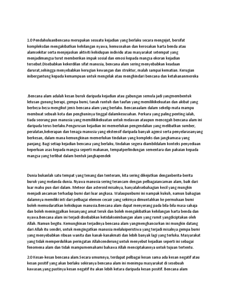 Kesan Bencana Pdf