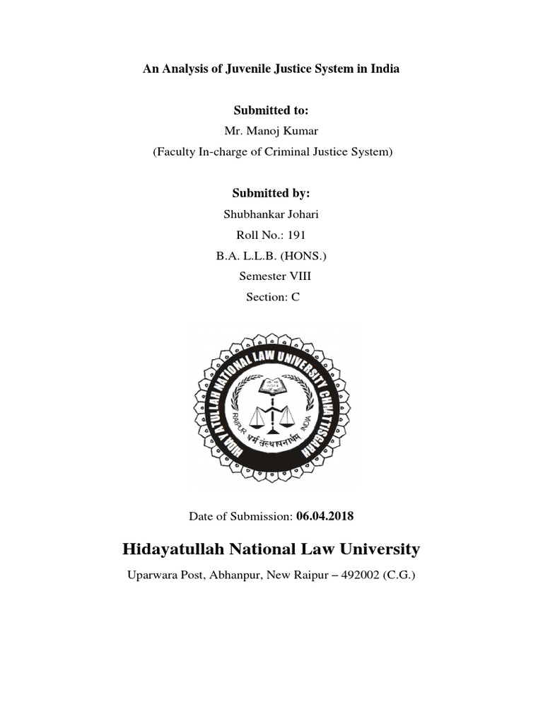 Juvenile Justice System in India Analysis | PDF | Juvenile Delinquency ...
