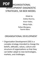 Organisational Development-Diagnostic Strategies, Six Box Model